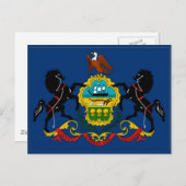 Carte postale Drapeau Pennsylvanie (Devant / Derrière)
