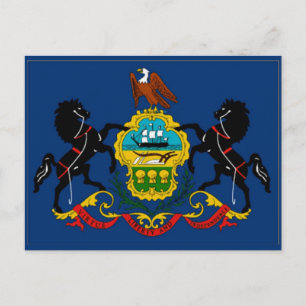 Carte postale Drapeau Pennsylvanie