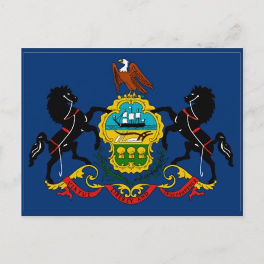 Carte postale Drapeau Pennsylvanie (Devant)