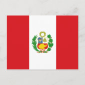 Carte postale Drapeau Pérou (Devant)