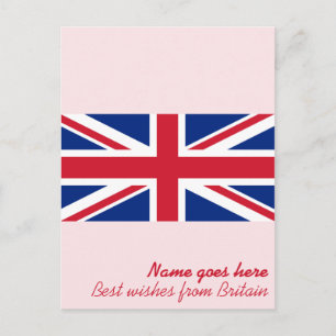 Carte Postale Drapeau personnalisable du Royaume-Uni/Grande-Bret