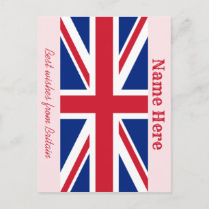 Carte Postale Drapeau personnalisable du Royaume-Uni/Grande-Bret