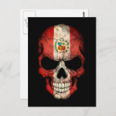 Carte Postale Drapeau péruvien personnalisable (Devant / Derrière)