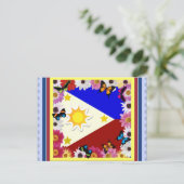 Carte Postale Drapeau philippin (Debout devant)