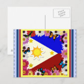 Carte Postale Drapeau philippin (Devant / Derrière)