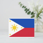 Carte Postale Drapeau philippin, Drapeau des Philippines (Debout devant)