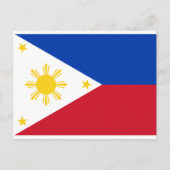 Carte Postale Drapeau philippin, Drapeau des Philippines (Devant)