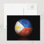 Carte Postale Drapeau philippin Porté Football (Devant / Derrière)