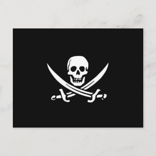 Carte Postale Drapeau pirate (Devant)