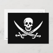Carte Postale Drapeau pirate (Devant / Derrière)