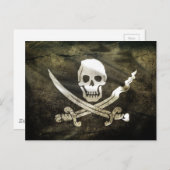 Carte Postale Drapeau pirate, Drapeau des pirates (Devant / Derrière)