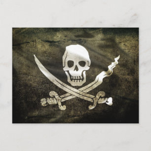 Carte Postale Drapeau pirate, Drapeau des pirates