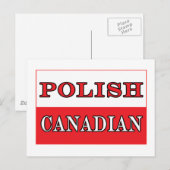 Carte Postale Drapeau polonais (Devant / Derrière)