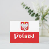 Carte Postale Drapeau polonais (Debout devant)