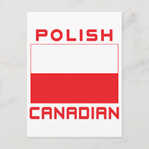 Carte Postale Drapeau polonais canadien Pologne