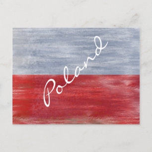 Carte Postale Drapeau polonais en détresse