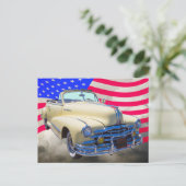 Carte Postale Drapeau Pontiac Silver Streak Et États-Unis 1948 (Debout devant)