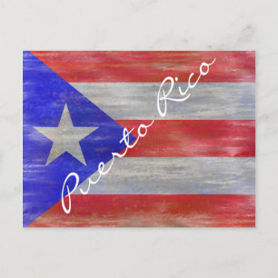 Carte Postale Drapeau porto-ricain de Porto Rico en détresse