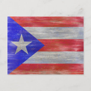 Carte Postale Drapeau porto-ricain de Porto Rico en détresse