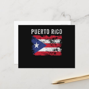 Carte Postale Drapeau Porto Rico désorganisé