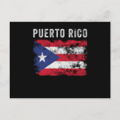 Carte Postale Drapeau Porto Rico désorganisé (Devant)
