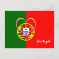 Drapeau portugais & Coeur - Portugal /fans sportif