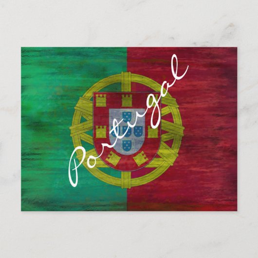 Carte Postale Drapeau portugais en détresse (Devant)