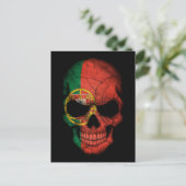 Carte Postale Drapeau portugais sur noir (Debout devant)