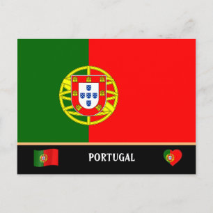 Carte Postale Drapeau portugais & voyage au Portugal