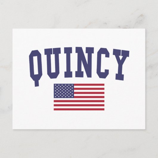 Carte Postale Drapeau Quincy MA US (Devant)