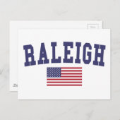 Carte Postale Drapeau Raleigh US (Devant / Derrière)