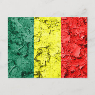 Carte Postale Drapeau rasta vintage