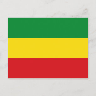 Carte Postale Drapeau rastafarien Rasta Ethiopie