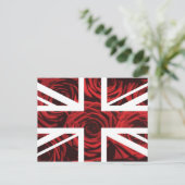 Carte Postale Drapeau Red Rose Union Jack British (UK) (Debout devant)