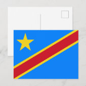 Carte postale Drapeau République démocratique du C (Devant / Derrière)