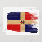 Carte postale Drapeau République Dominicaine (Devant / Derrière)