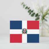 Carte postale Drapeau République Dominicaine (Debout devant)