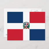 Carte postale Drapeau République Dominicaine (Devant / Derrière)