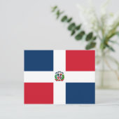 Carte postale Drapeau République Dominicaine (Debout devant)