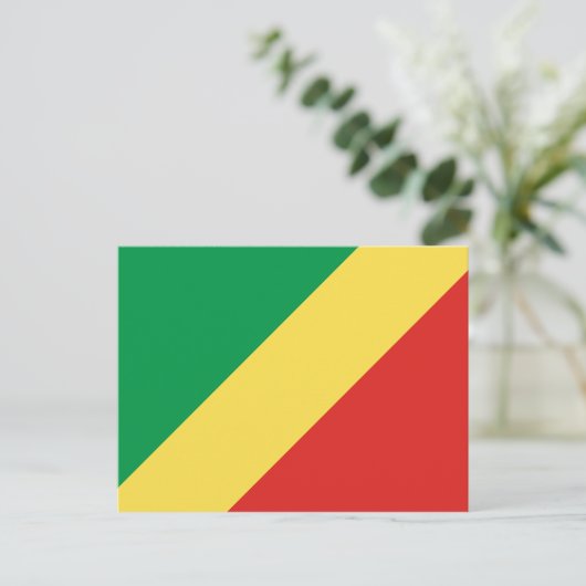 Carte postale Drapeau République du Congo (Debout devant)