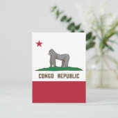 Carte Postale Drapeau République du Congo (Debout devant)