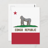 Carte Postale Drapeau République du Congo (Devant / Derrière)