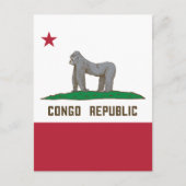 Carte Postale Drapeau République du Congo (Devant)