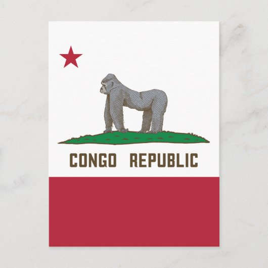 Carte Postale Drapeau République du Congo (Devant)