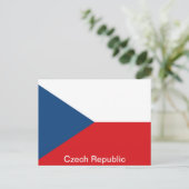 Carte Postale Drapeau République tchèque (Debout devant)