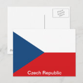 Carte Postale Drapeau République tchèque (Devant / Derrière)