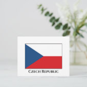 Carte Postale Drapeau République tchèque (Debout devant)