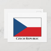 Carte Postale Drapeau République tchèque (Devant / Derrière)