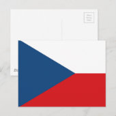 Carte Postale Drapeau République tchèque (Devant / Derrière)