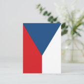 Carte Postale Drapeau République tchèque (Debout devant)